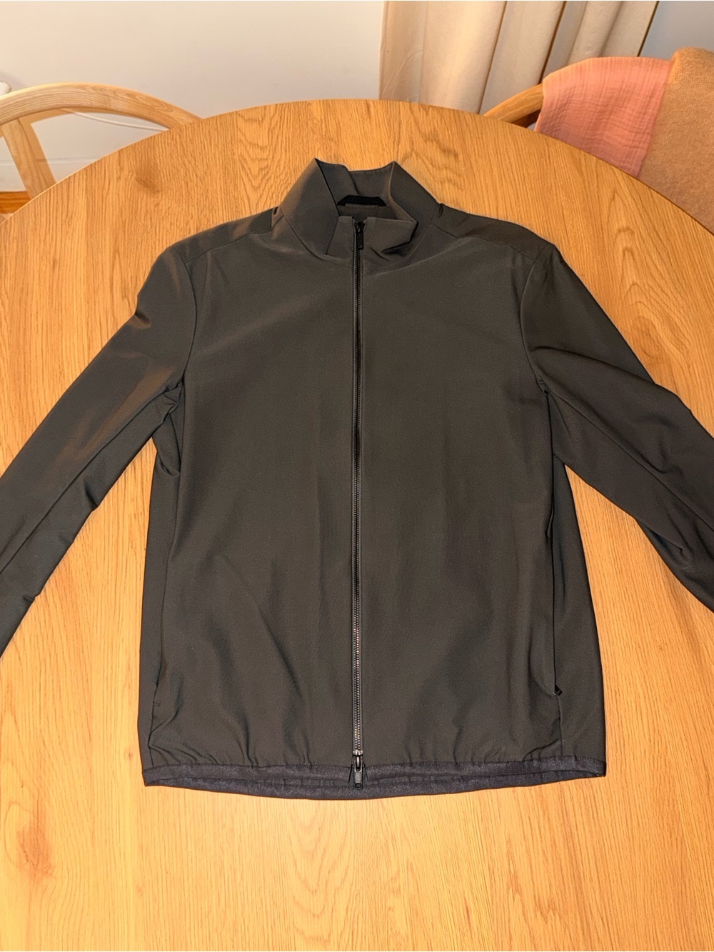 Theory Men's Black Zip-Up Windbreaker Jacket
